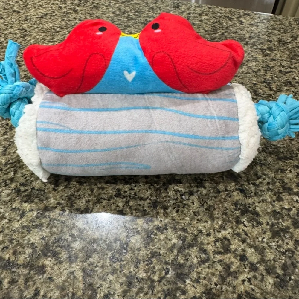 BOGO💥 BARK Red and Blue Bird Plush Squeaky Toy - Picture 2 of 8